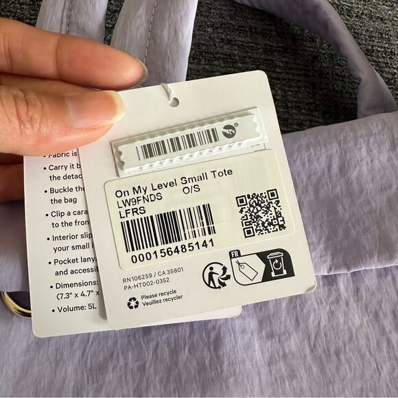 NWT Lululemon On My Level Crossbody Top Handle Tote Bag Micro 5L Lavender Frost - Picture 5 of 14